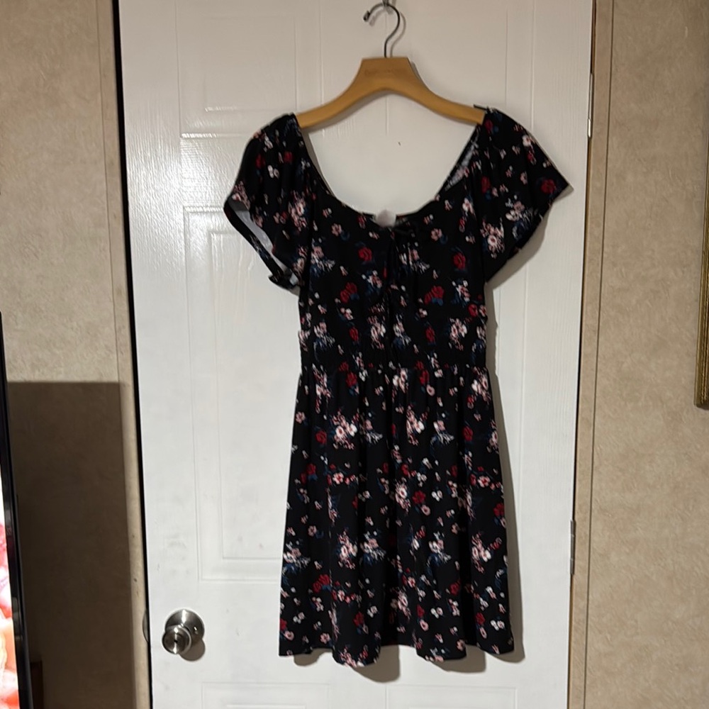 Floral Black Dress